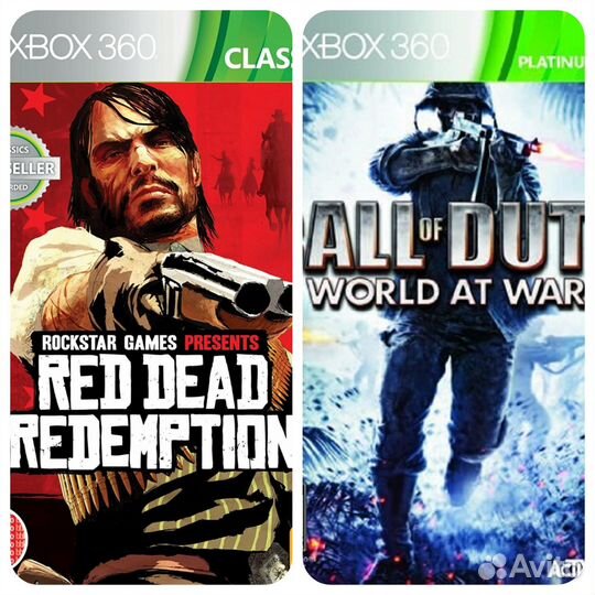 Red dead redemption+Cod: world AT war xbox one