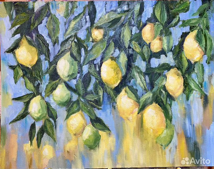 Картина маслом «Лимоны» 60*50