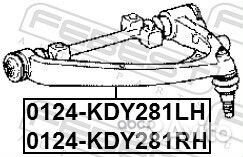Рычаг подвески верхний перед лев 0124KDY281