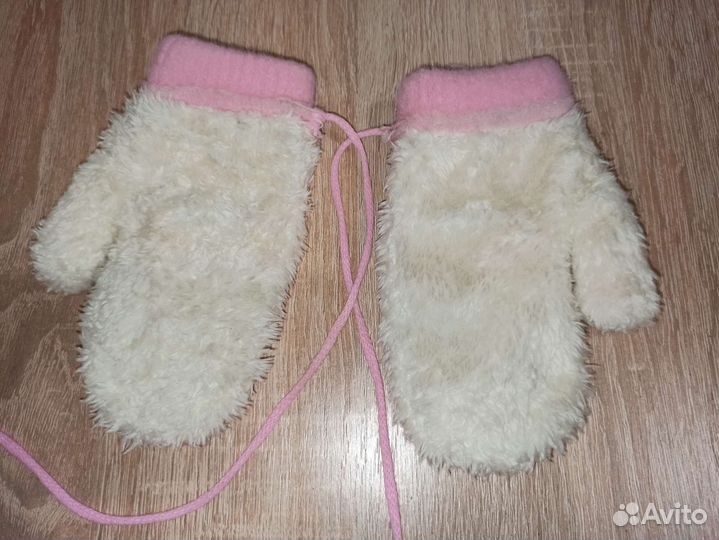 Варежки детские теплые
