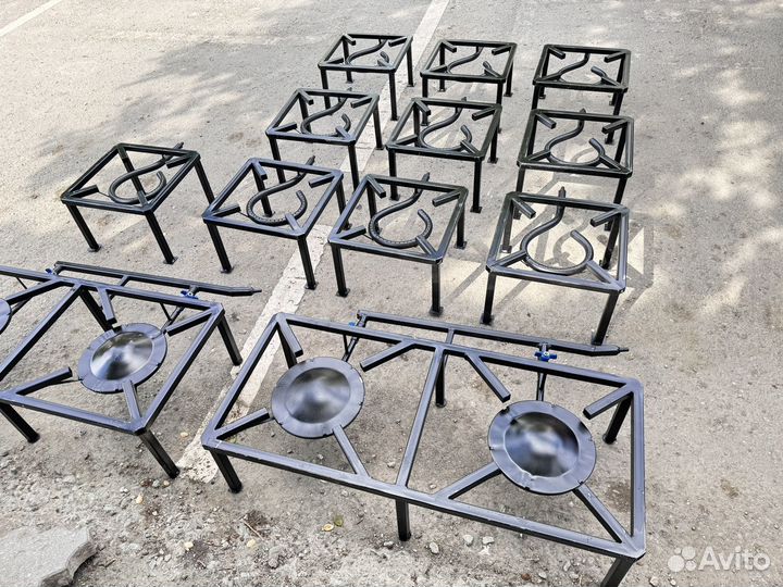 Газовая печь (горелка) под казан двойная