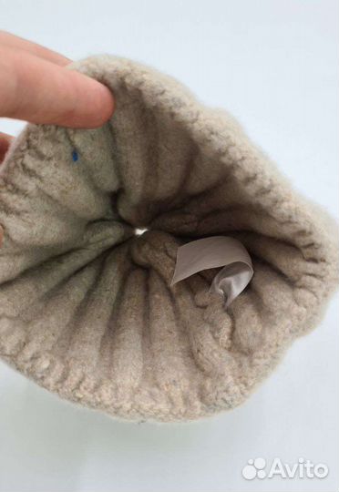 Шапка тёплая на новорождёную девочку