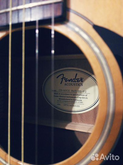 Гитара электроакустика Fender CD-60CE NAT-DS-V2