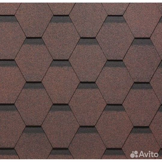 Гибкая черепица Деке Standart Сота Красный