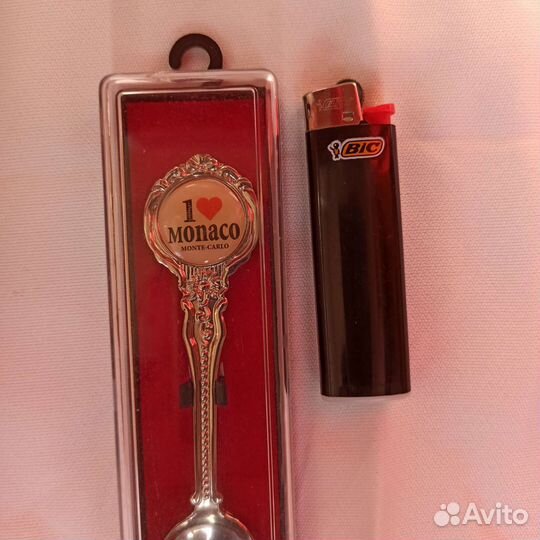 Ложка чайная сувенирная Монте-Карло в футляре