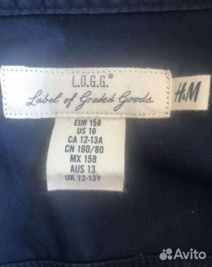 Новогодняя рубашка 158 H&M