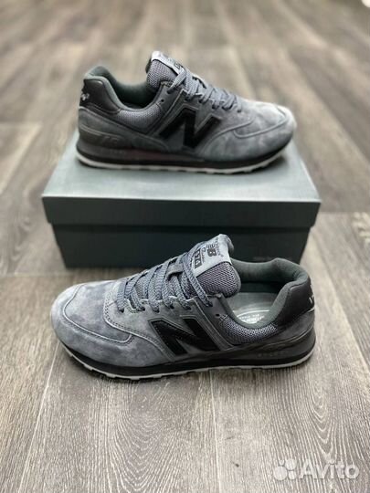 Кроссовки мужские New balance 574 серый премиум