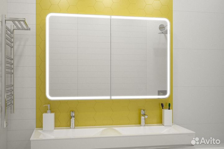 Шкаф с зеркалом в ванную