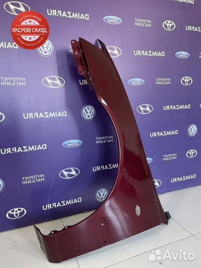 Крыло Hyundai Accent левое вишневый перламутр