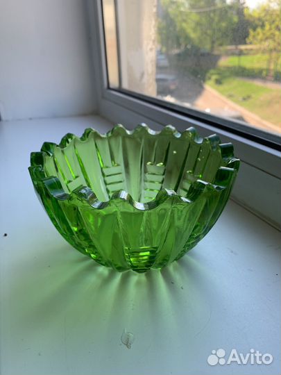 Конфетница цветное стекло СССР
