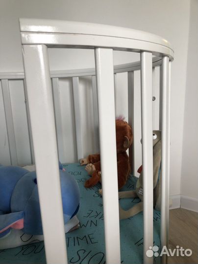 Детская кроватка трансформер круглая