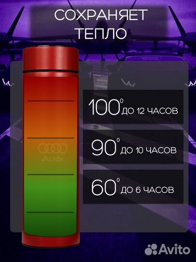 Сенсорный термос с датчиком температуры Лада