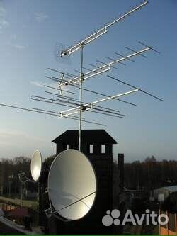 Установка антенн Триколор, НТВ+, эфир, цифровое тв