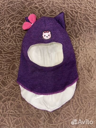 Шапка шлем зимний для девочки 50-53