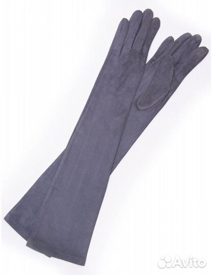 Перчатки женские замшевые длинные