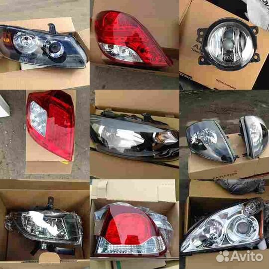 Фара правая черная С мотором для opel corsa (2011