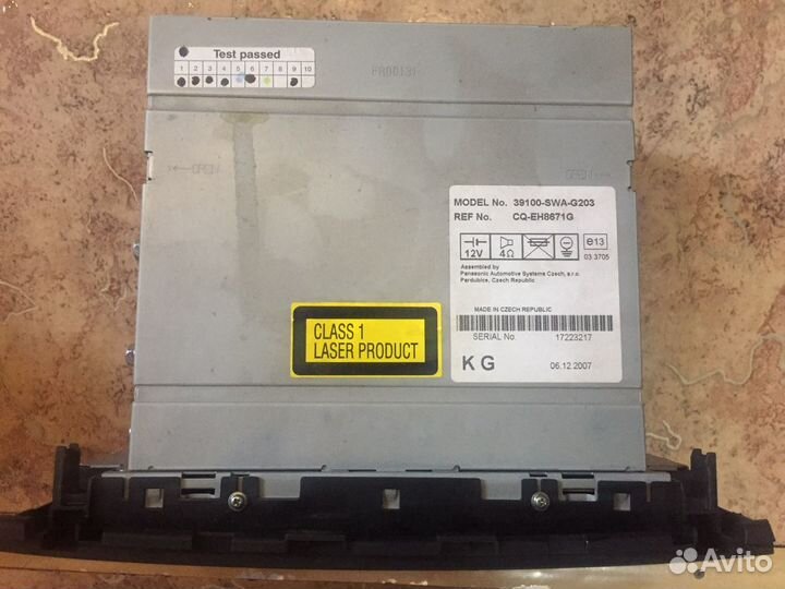 Штатная магнитола Honda CRV 3