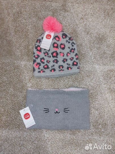 Комплект для девочки шапка снуд