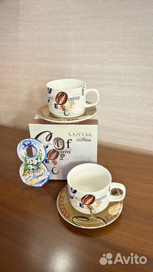 Чашка с блюдцем фарфор