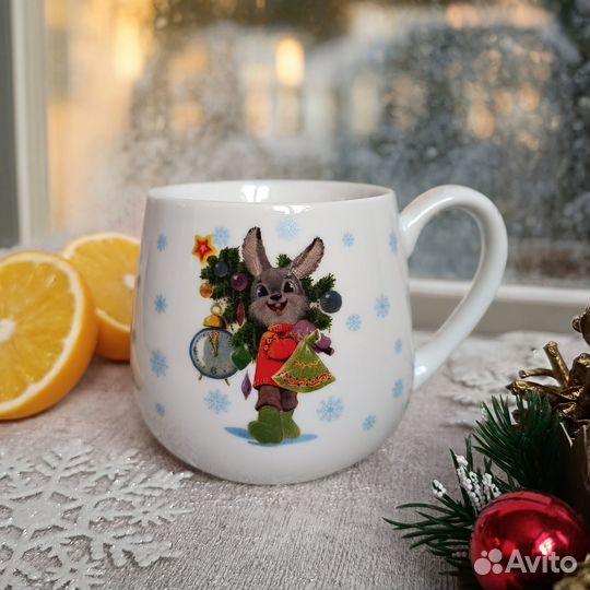 Новогодняя чашка в подарочной упаковке