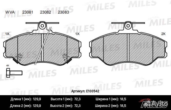 Колодки тормозные hyundai H100/porter передние Sem