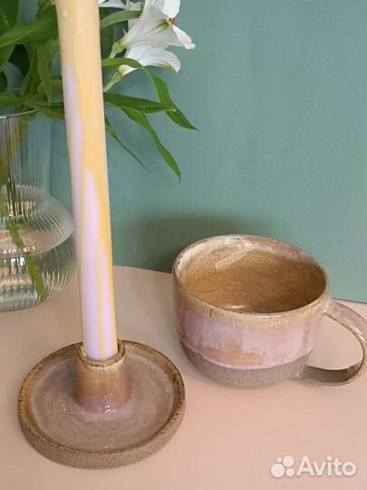 Подсвечник для столовой свечи. Ручная работа