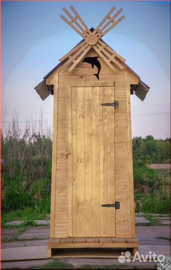 Дачный туалет деревянный GAR206