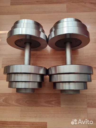 Продаются разборные гантели 34кг диаметром 26мм