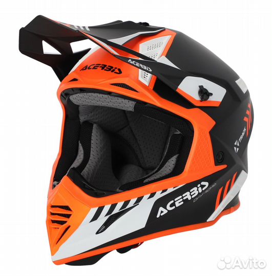 Шлем Acerbis X-track mips 22-06 Black/Orange Fluo
