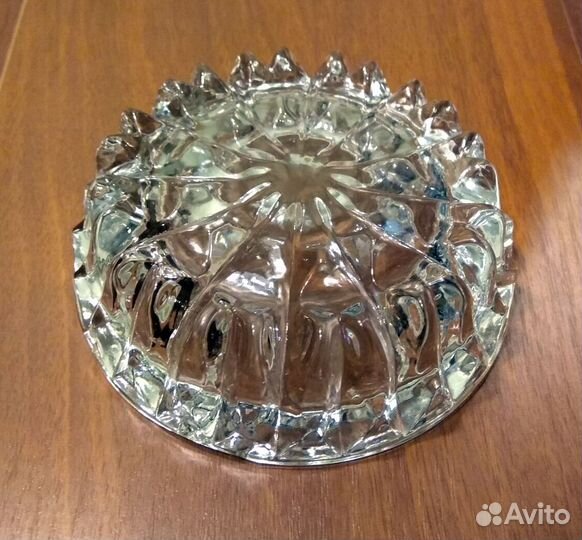 Стеклянная пепельница СССР 14 см