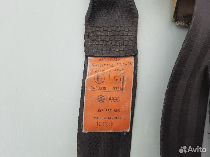 Задние ремни безопасности Volkswagen Passat B3