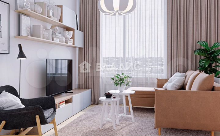 2-к. квартира, 55,8 м², 10/15 эт.