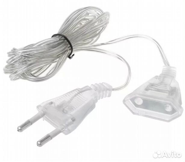 Удлинитель для гирлянды прозрачный 5м