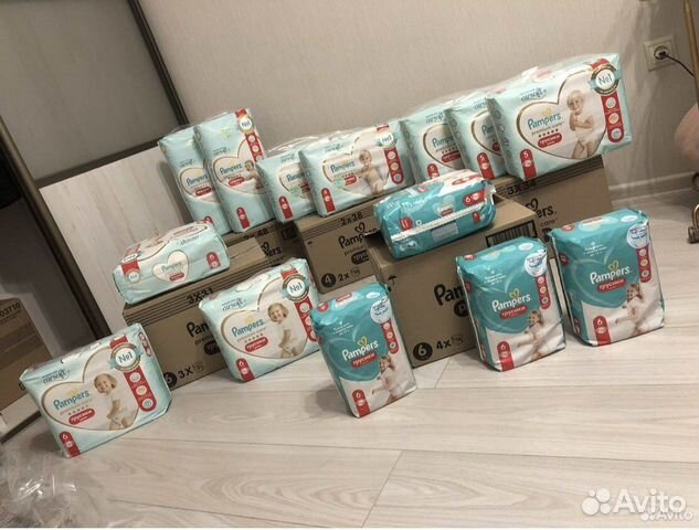 Pampers 6трусики, premium care 3,4,6