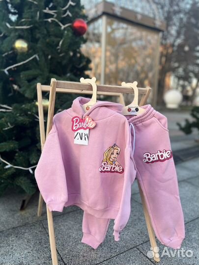 Костюм на флисе барби barbi zara 104 110 116 см