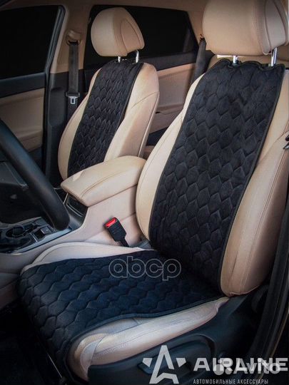 Накидки Алькантара, передние (2 шт.), черные AC