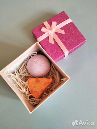 Набор: мыло + бомбочка для ванны ручной работы