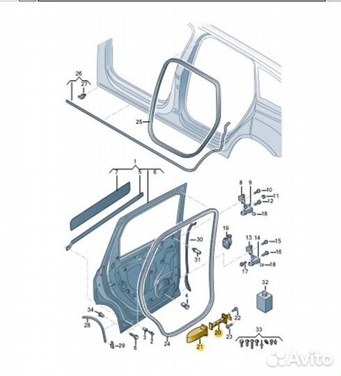 Ограничитель двери задний Audi Q7 4MB CVM002222