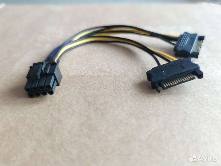 Кабель питания видеокарты 8 pin на 2 SATA