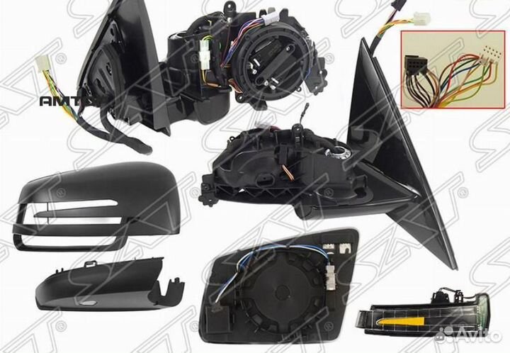 SAT ST-MD09-940-1 Зеркало mercedes W212 09-16 RH с