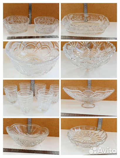 Столовая посуда, хрусталь, стекло