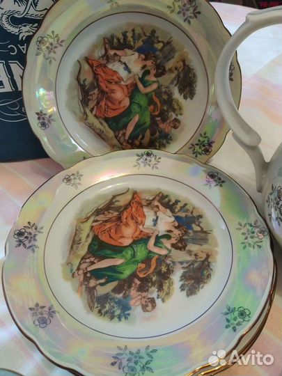 Сервиз чайный.Мадонна.GDR.kahla.Hовый