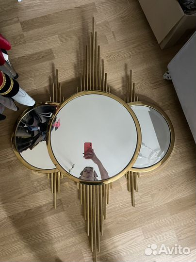 Зеркало (новое) цвет-золотое