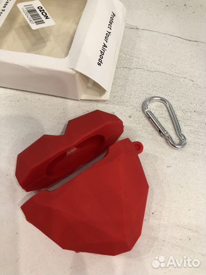 Чехол сердце для наушников airpods 1 и 2