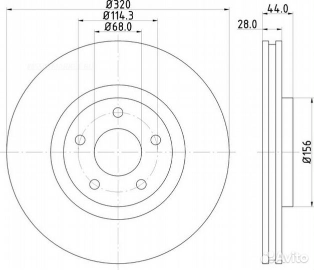 Nisshinbo ND2042K Диск тормозной перед