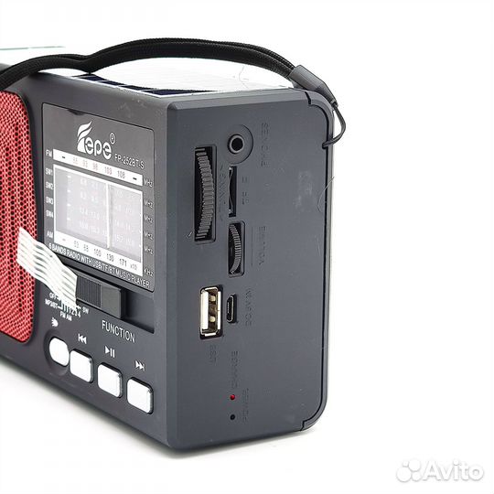 Радиоприемник Fepe FP-252BT-S (USB, Bt, солнечная