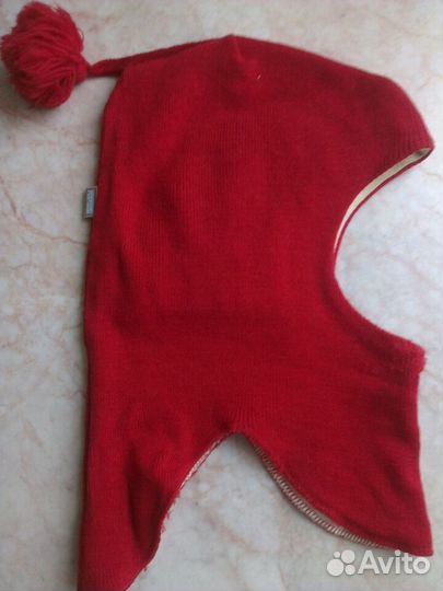 Шапка-шлем зимняя Skiki красный