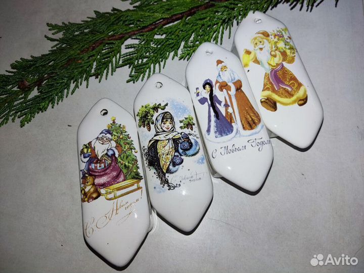 Елочные игрушки керамические