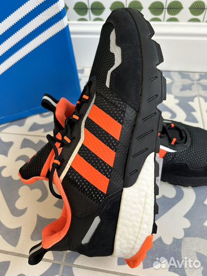 Кроссовки Adidas ZX 1K Boost Black Solar Orange