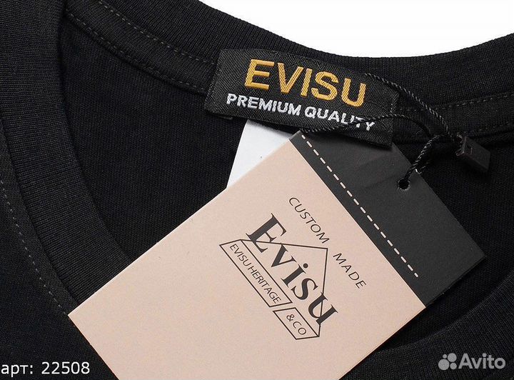 Футболка Evisu cyber egg Чёрная